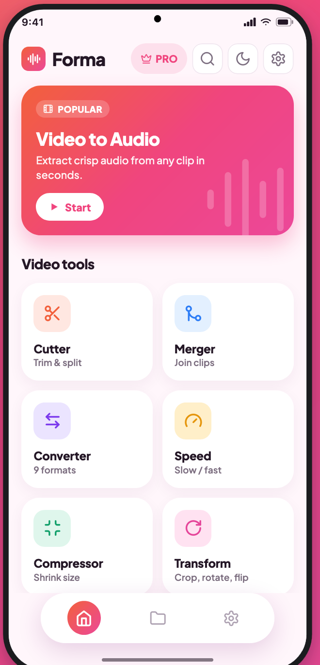 Home screen