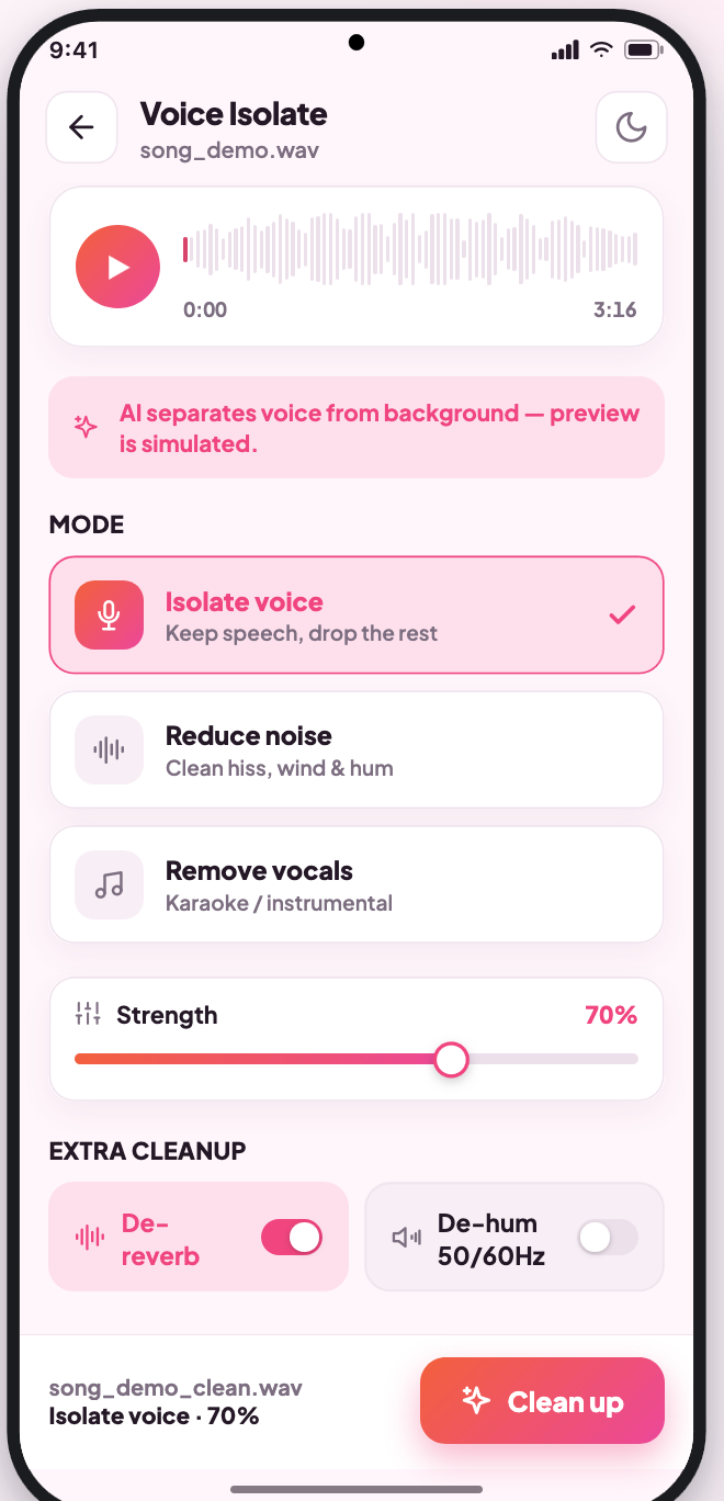 Voice Isolate